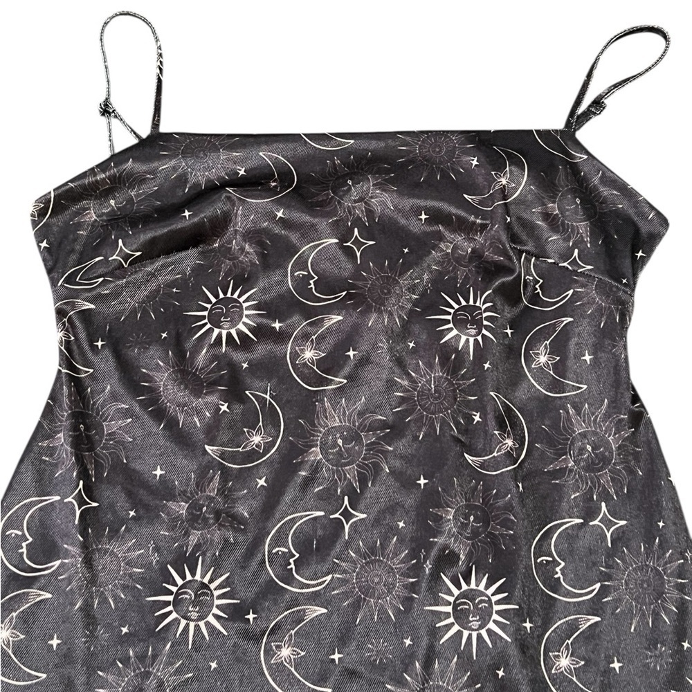 Urban Outfitters black & white celestial stars and moons mini dress - Picture 5 of 12